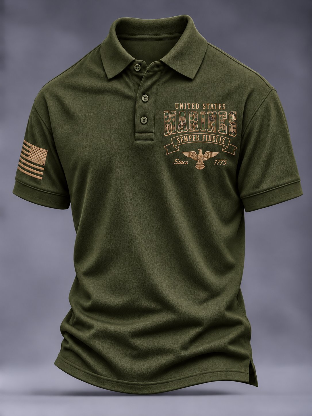 Men's U.S. Veterans Day Print Polo Shirt