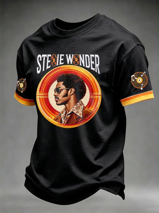 Men's Singer Print Casual T-Shirt