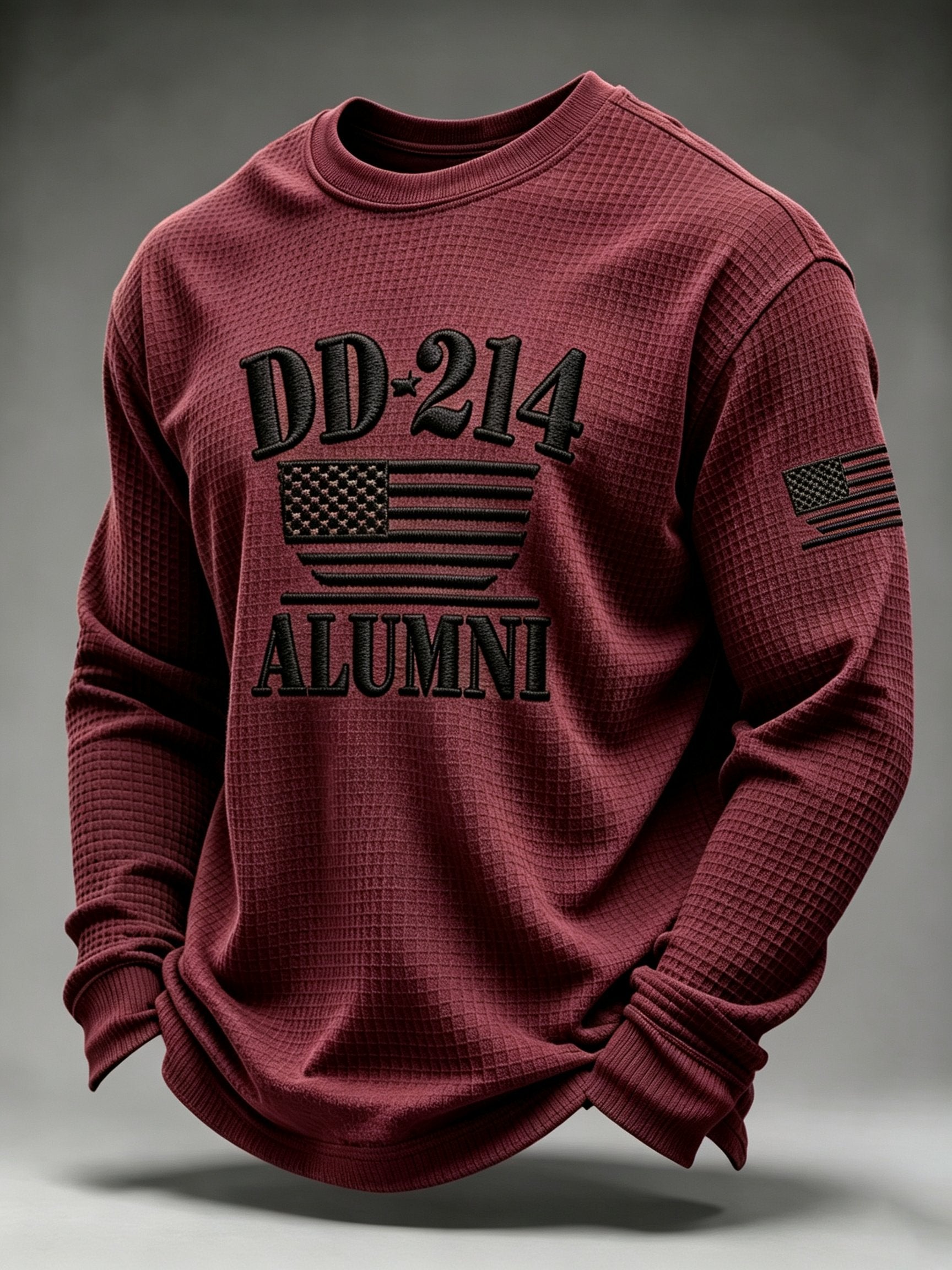 Men's U.S. Veterans Printed Waffle-Knit Top