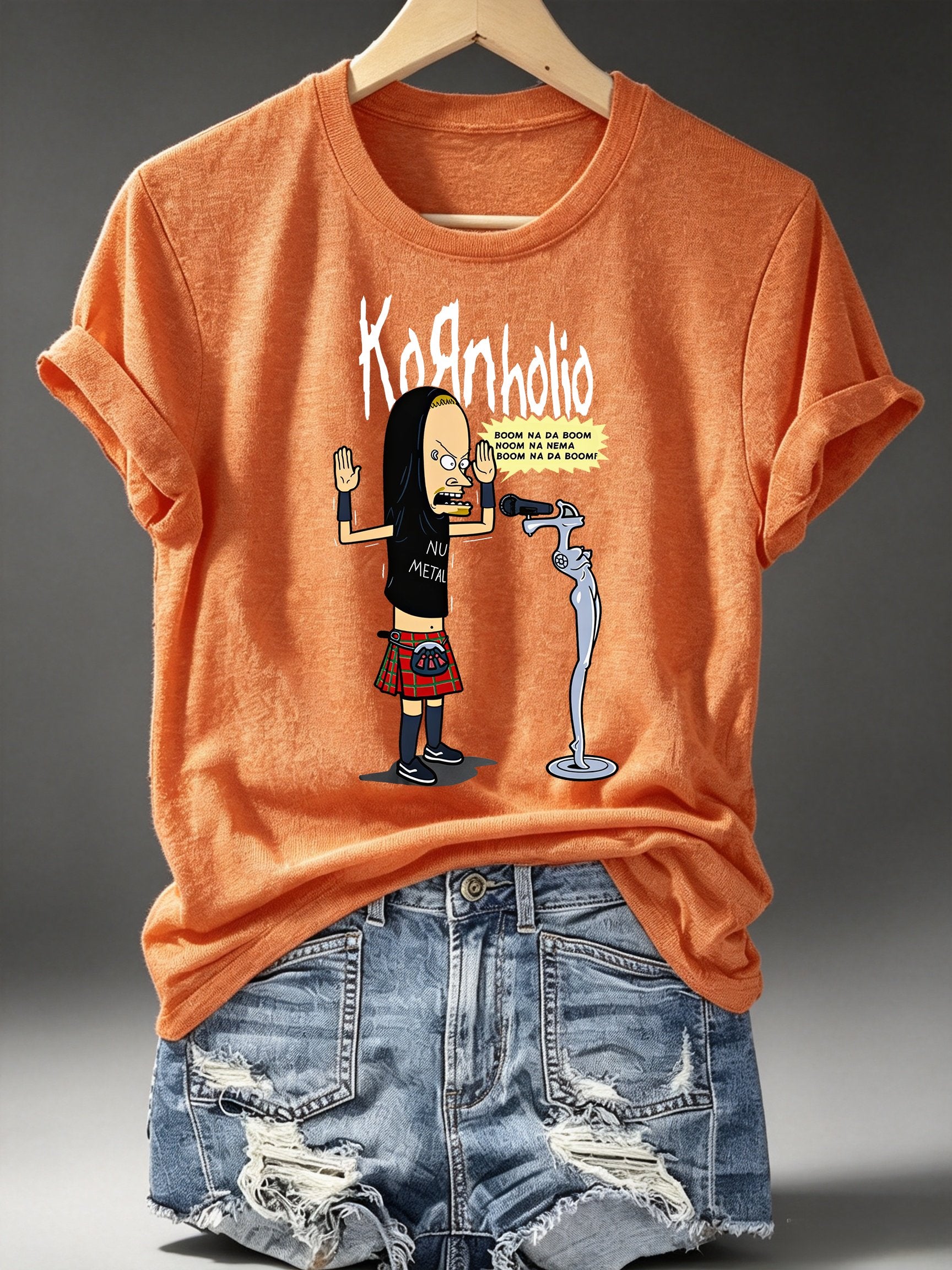 Women's  Kornholio Nu-Metal Cartoon  Pop Culture T-Shirt