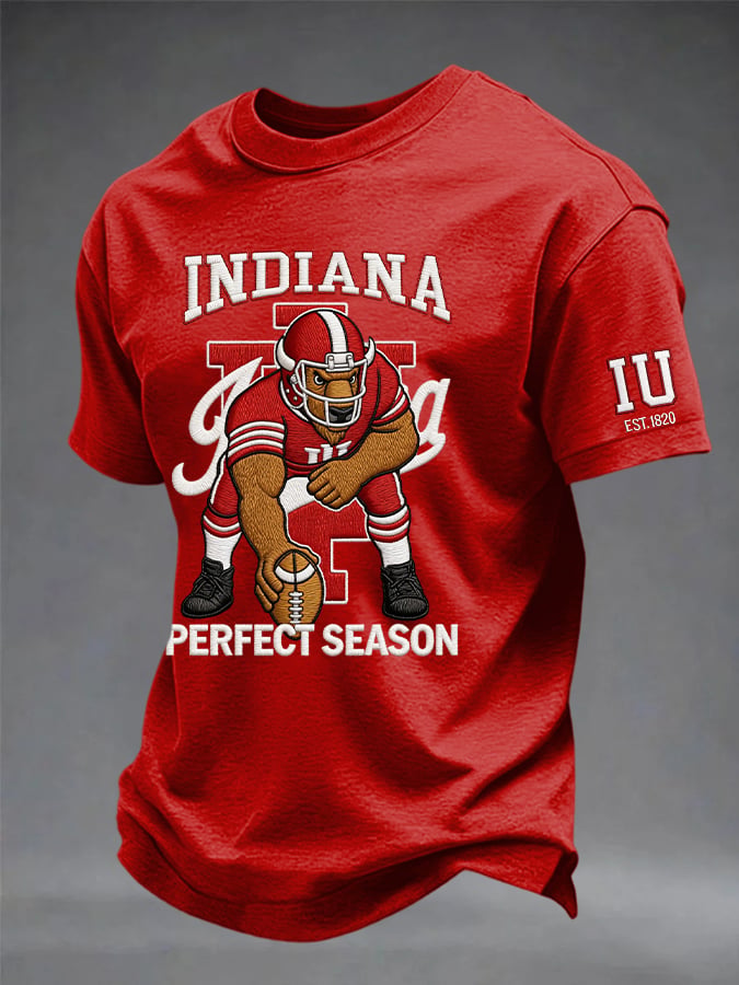 Men's Football Printed Casual T-shirt