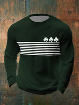 Men's St. Patrick's Day Stripe Contrast Waffle T-shirt