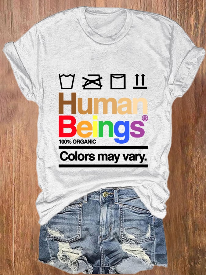 LGBT 100% Organic Colors May Vary Print T-Shirt