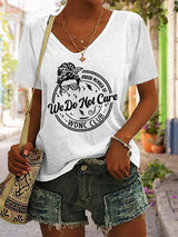 V-Neck Retro Funny Proud Member Of WDNC Club Menopause Perimenopause Print T-Shirt