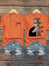 Women's  2Pac Rapper Print T-Shirt