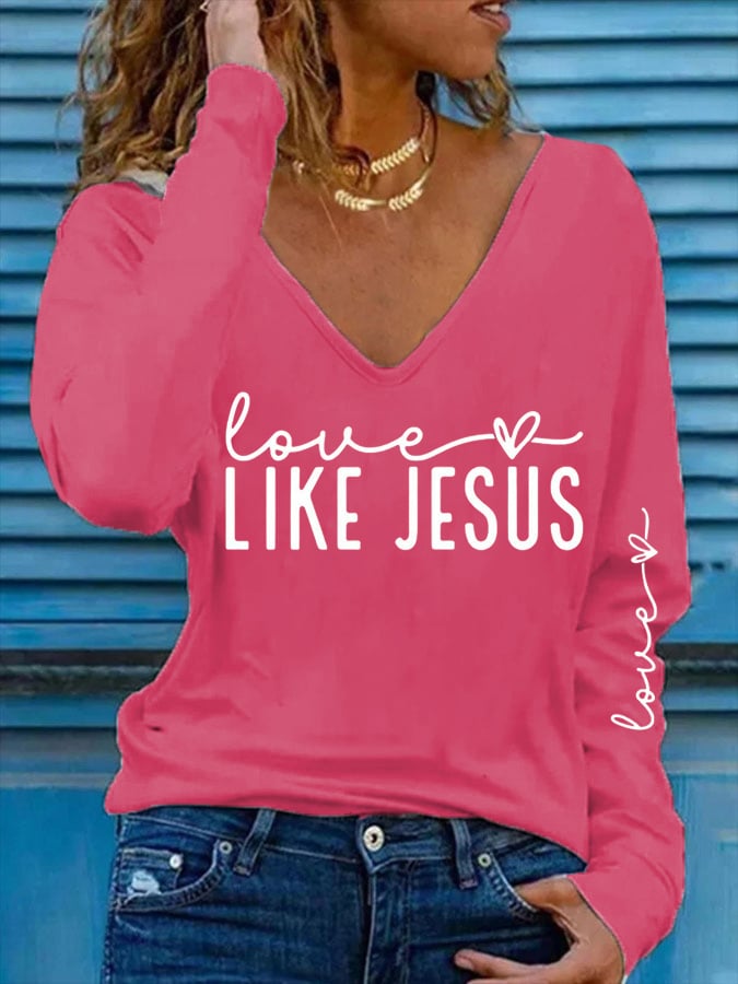 Women's Valentine's Day  Print Casual T-shirt