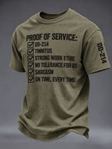 Men's Veteran Pride DD-214 Printed T-shirt