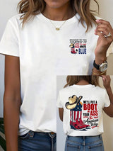 🔥Buy 3 Get 15% Off Women's WE'LL PUT A B00T IN YOUR ASS  Print T-Shirt