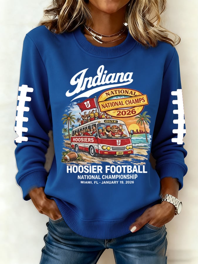 Women's Football  Printed Long-Sleeve Sweatshirt
