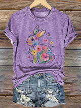 Women's  Spring Easter Bunny Subtle Hidden Message FDT T-shirt