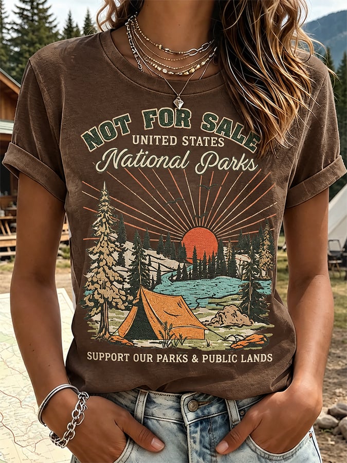 Women's "Support Our Parks & Public Lands" Comfortable short-sleeved T-shirt