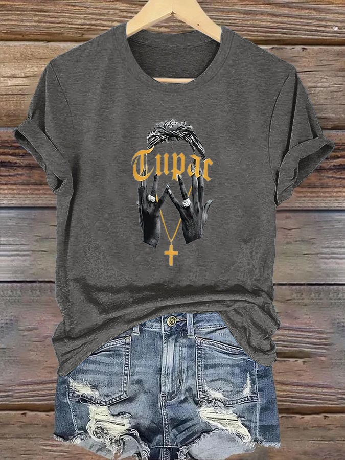 Women's Retro Rap Star Comfortable Pure Cotton T-Shirt