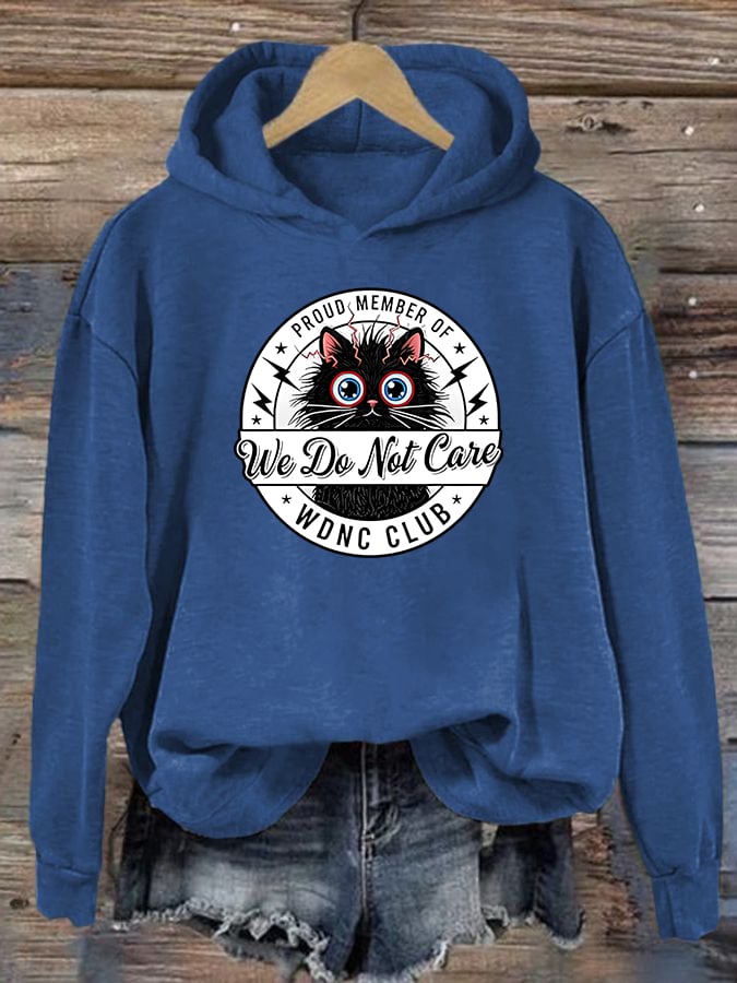 Women's  Retro Funny Proud Member Of Club We Do Not Care Menopause Perimenopause Print  Hoodie