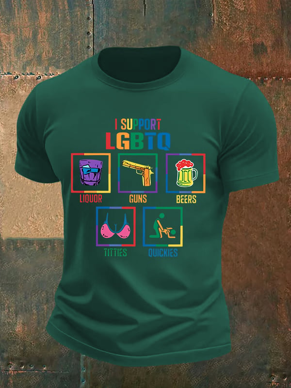Men's I support LGBTQ Print T-shirt