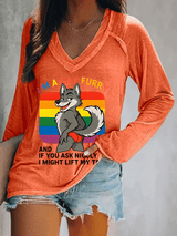 Women's  I'm a gay furry Funny LGBTQ Pride Month Shirt