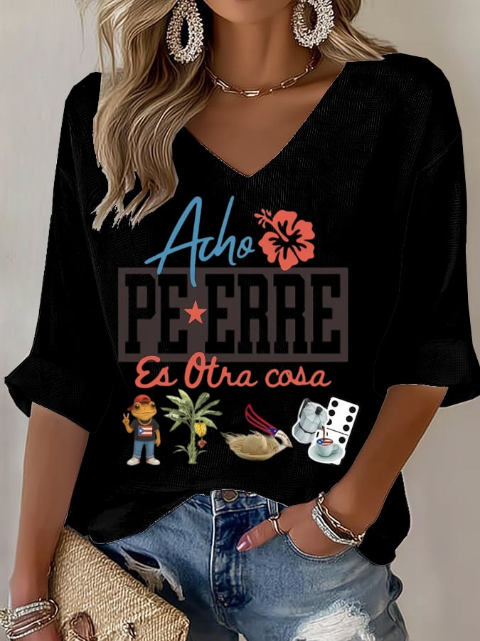 Women's  Puerto Rico Print T-Shirt