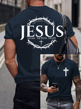 🔥Buy 3 Get 15% Off🔥Men's Jesus The Way The Truth The Life Printed Casual T-shirt