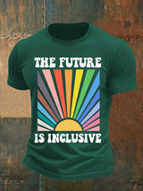 Men's Pride Month Rainbow Print T-Shirt