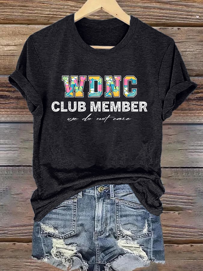 Women's  Retro Funny Proud Member Of Club Menopause Perimenopause Print T-Shirt