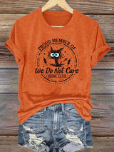 Women's  Retro Funny Proud Member Of Club Menopause Perimenopause Print T-Shirt