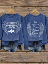 Retro Wings Justice For Renee Nicole Good Print Sweatshirt