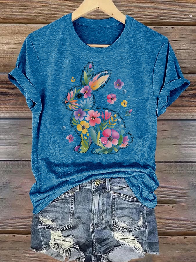 Women's  Spring Easter Bunny Subtle Hidden Message FDT T-shirt