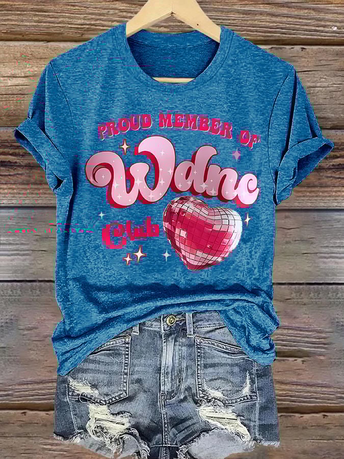 Women's  Retro Funny Proud Member Of Club We Do Not Care Menopause Perimenopause Print  T-Shirts