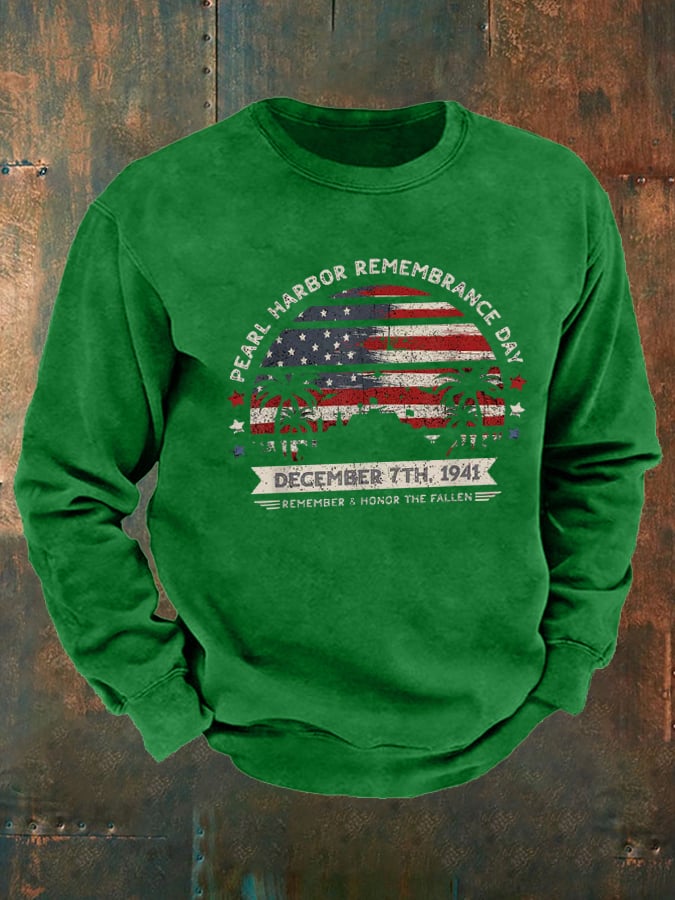 🔥Buy 3 Get 15% Off Men's  Pearl Harbor Memorial Day Hawaii USA Flag Day of Infamy Sweatshirt