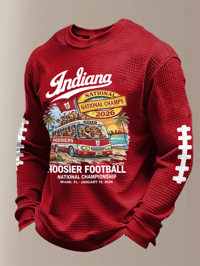 Men's Football Print Waffle T-Shirt