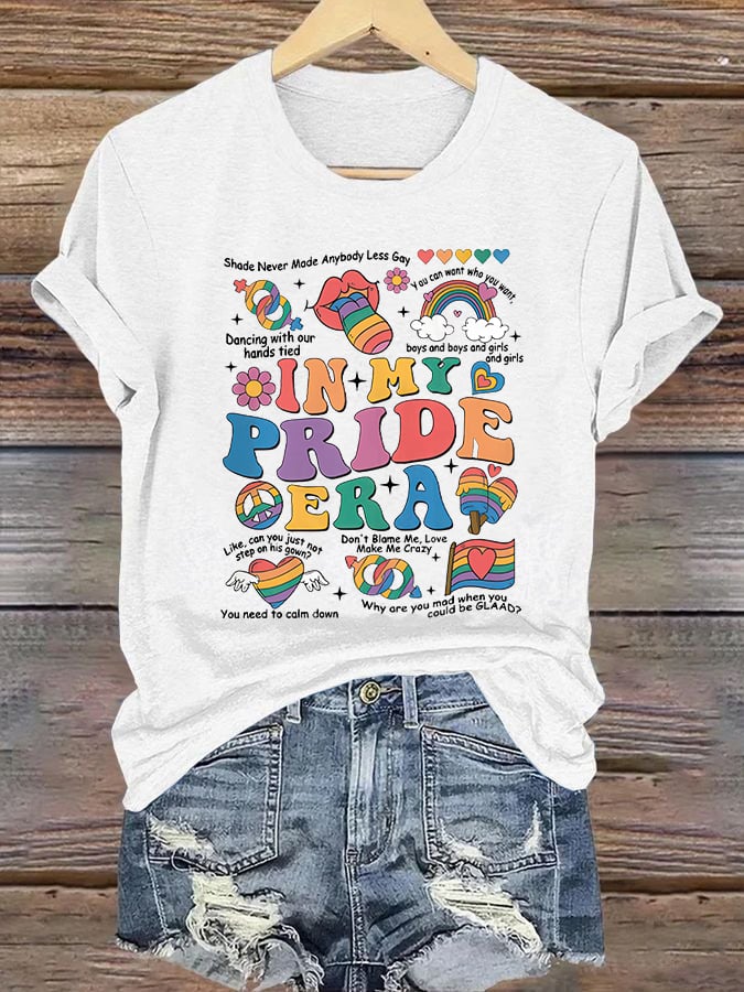Women's  In My Pride Era, Pride Month Print T-Shirt