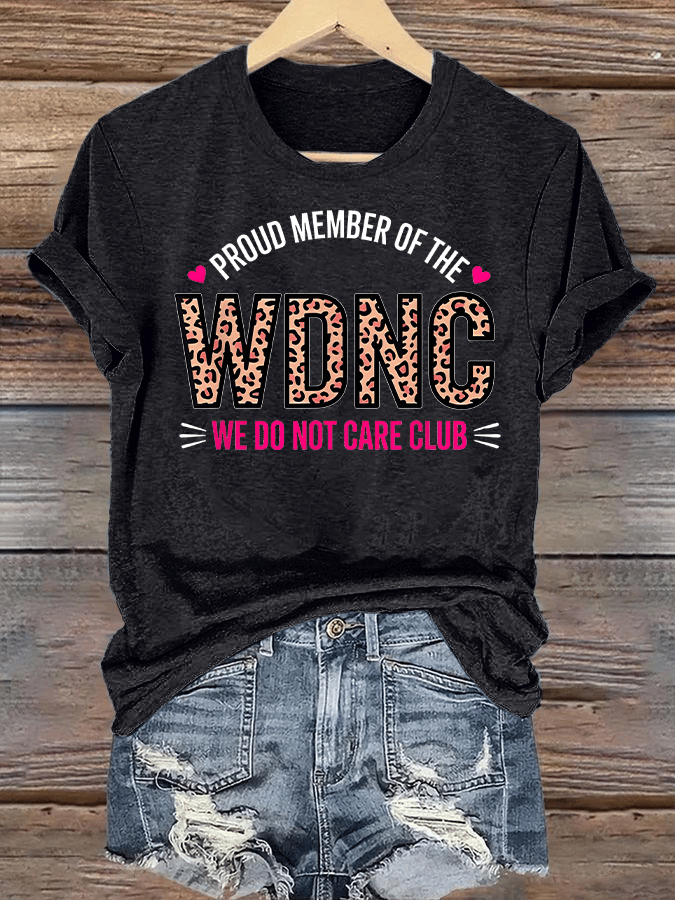 Women's  Retro Funny Proud Member Of Club Menopause Perimenopause Print T-Shirt