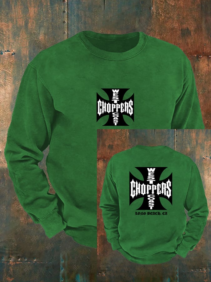 Men's West Coast Choppers-Inspired Paul Tribute Print   Sweatshirt