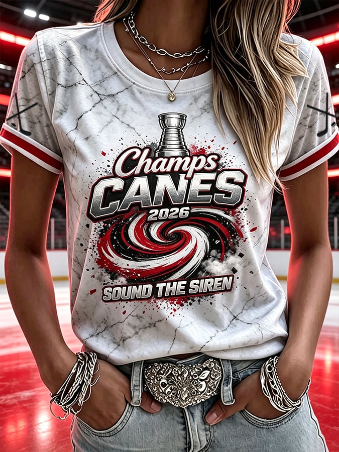 Women's Ice Hockey Print T-shirt