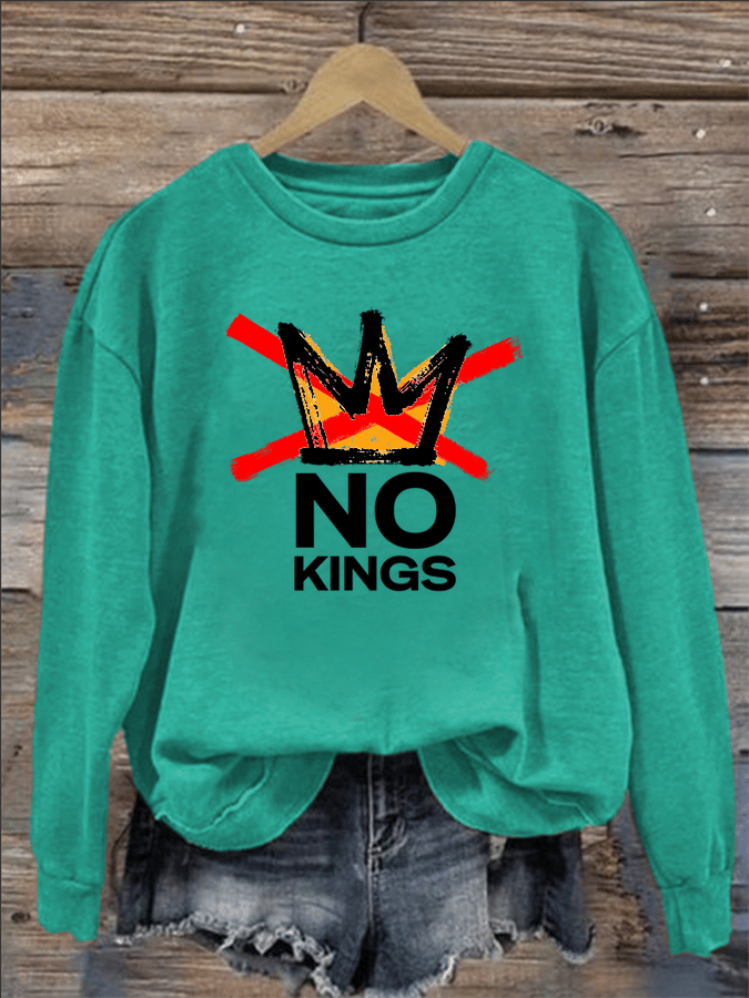 🔥Buy 3 Get 15% Off Women's  America has No Kings Printed Casual Sweatshirt