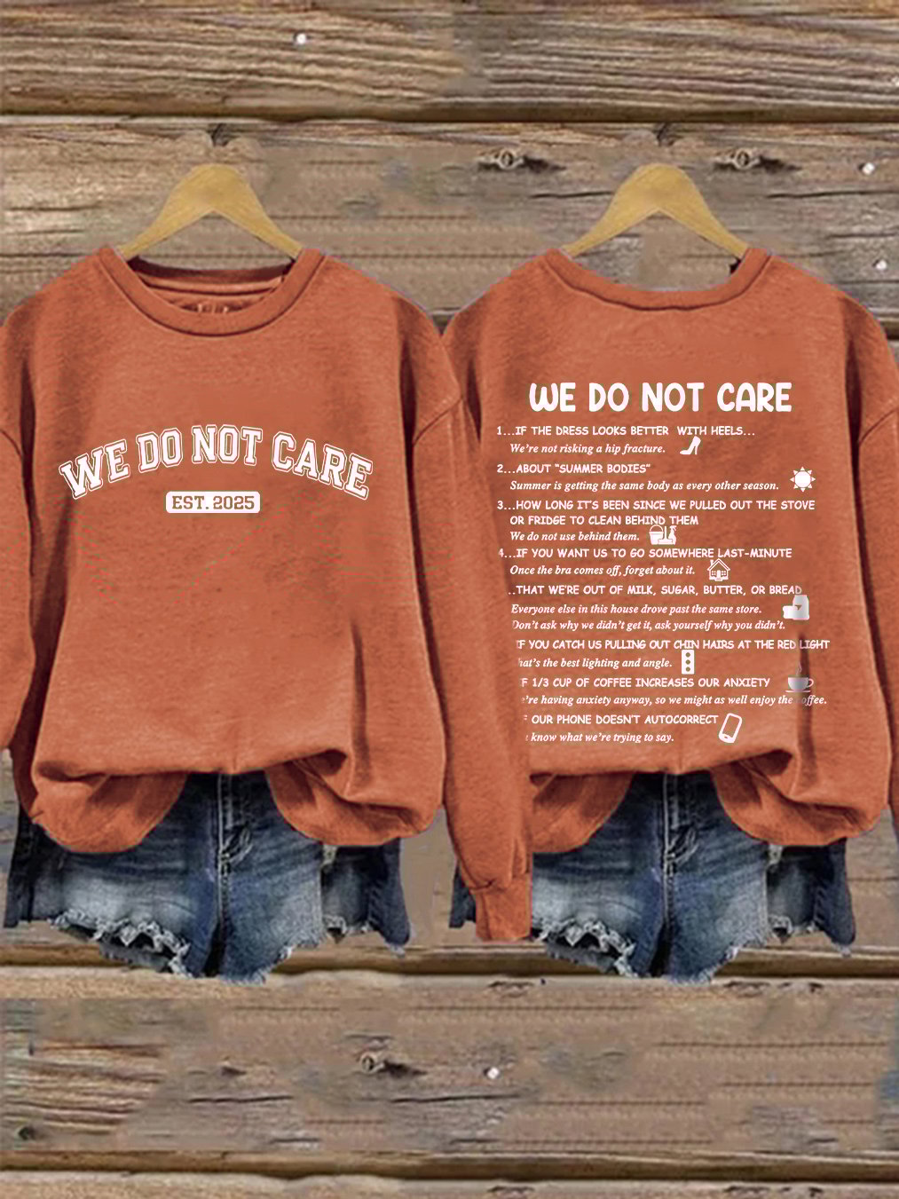 Retro Funny WDNC Menopause Perimenopause Print Sweatshirt