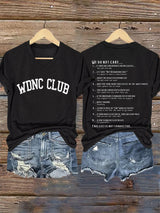 V-Neck Retro Funny WDNC Menopause Perimenopause This List Is Not Exhaustive Print T-Shirt