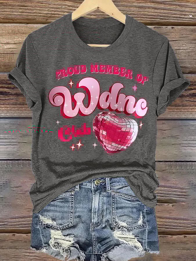 Women's  Retro Funny Proud Member Of Club We Do Not Care Menopause Perimenopause Print  T-Shirts