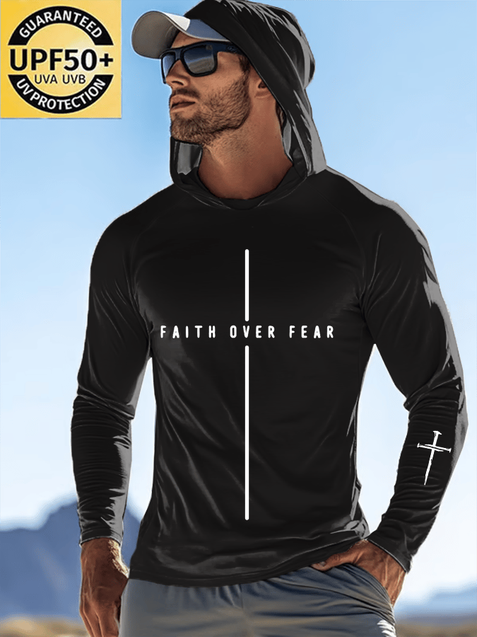 🔥Buy 3 Get 15% Off🔥🔥Hot Sale Picks 🔥Men's Faith Outdoor Sun Protection Breathable Cool Hooded Sun Protection Long Sleeve Top