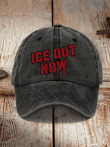 ICE OUT NOW Printed Retro Baseball Cap