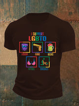 Men's I support LGBTQ Print T-shirt