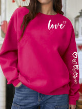 Women's Valentine's Day Printed Round Neck Sweatshirt