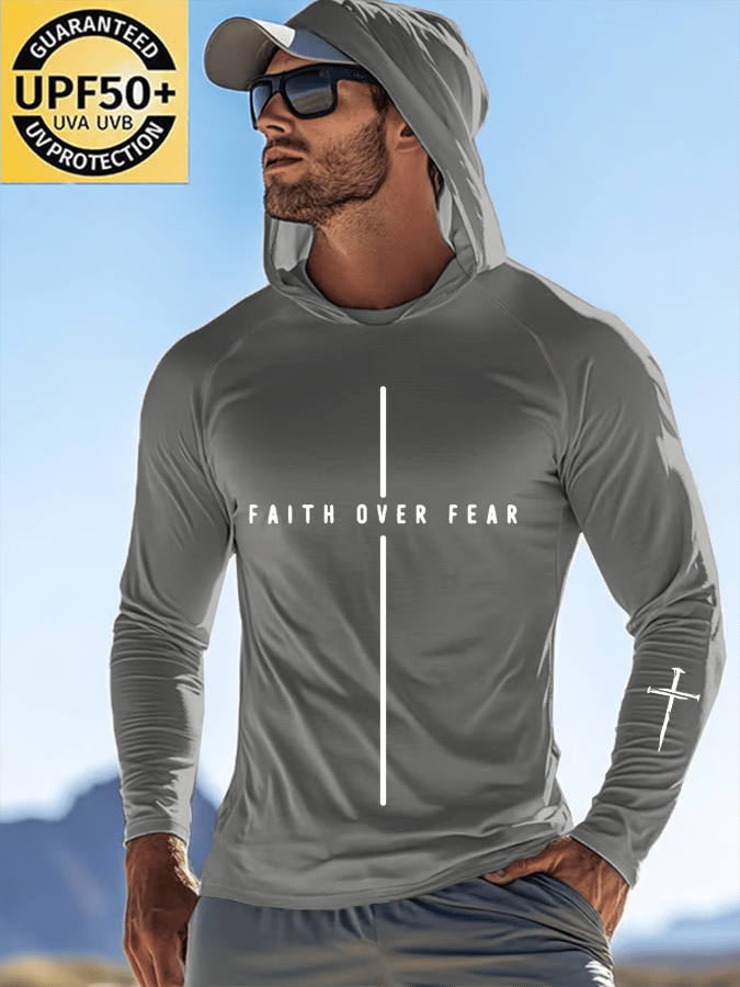🔥Buy 3 Get 15% Off🔥🔥Hot Sale Picks 🔥Men's Faith Outdoor Sun Protection Breathable Cool Hooded Sun Protection Long Sleeve Top