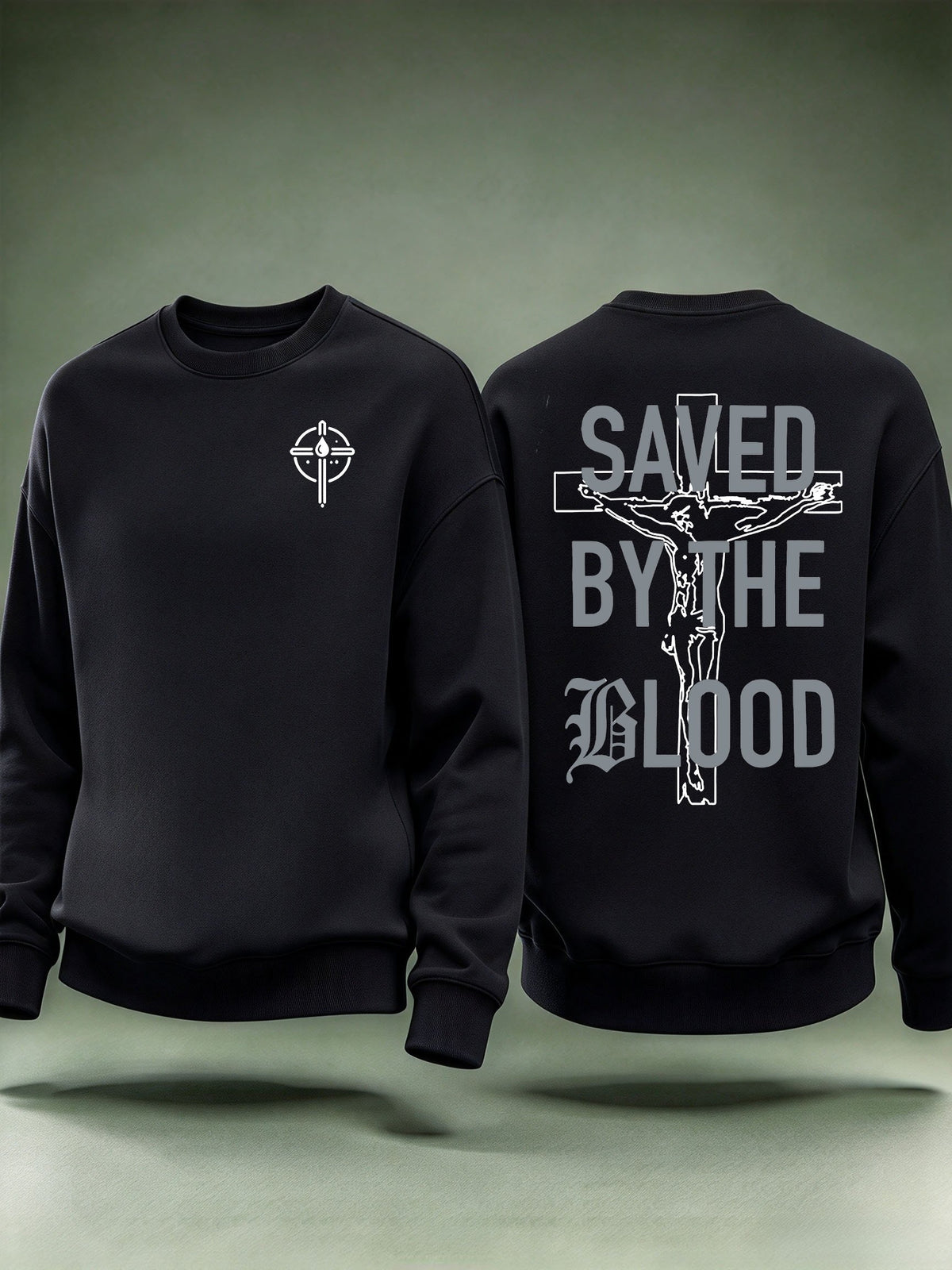 Men's Saved By The Blood Printed Sweatshirt
