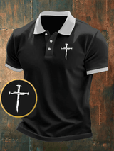🔥Buy 3 Get 15% Off🔥Men's Faith Printed Casual Polo Shirt