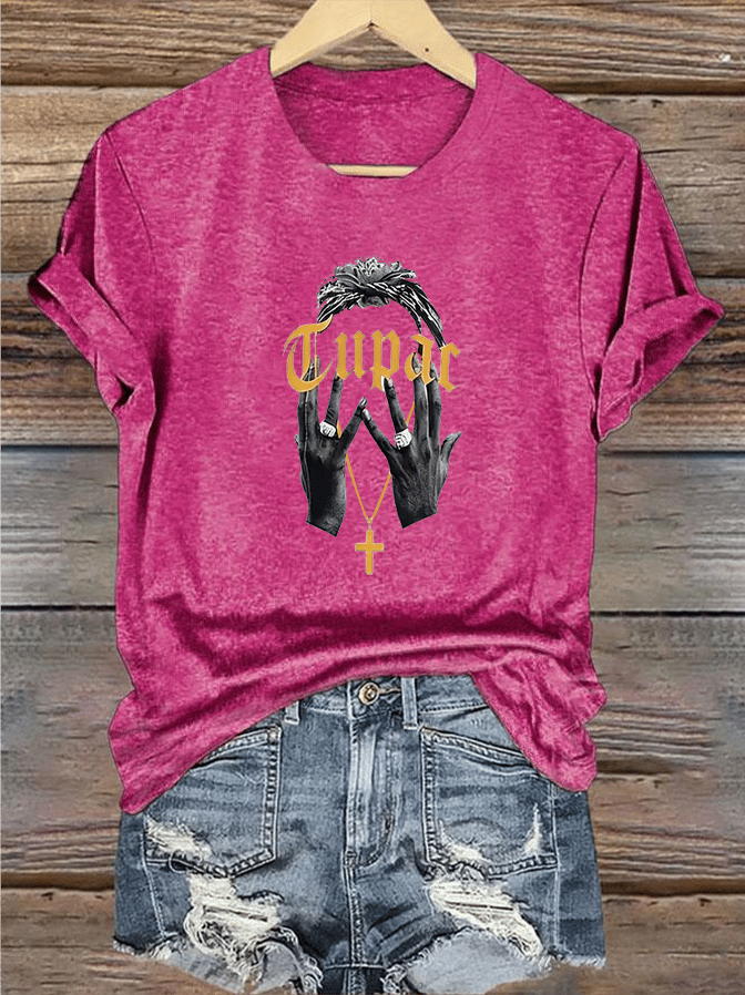 Women's Retro Rap Star Comfortable Pure Cotton T-Shirt
