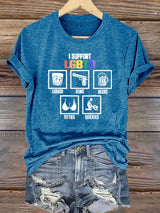 Women's  I support LGBTQ Print T-shirt