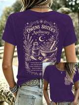 Women's Owens Sisters Apothecary Witch Print Casual T-shirt