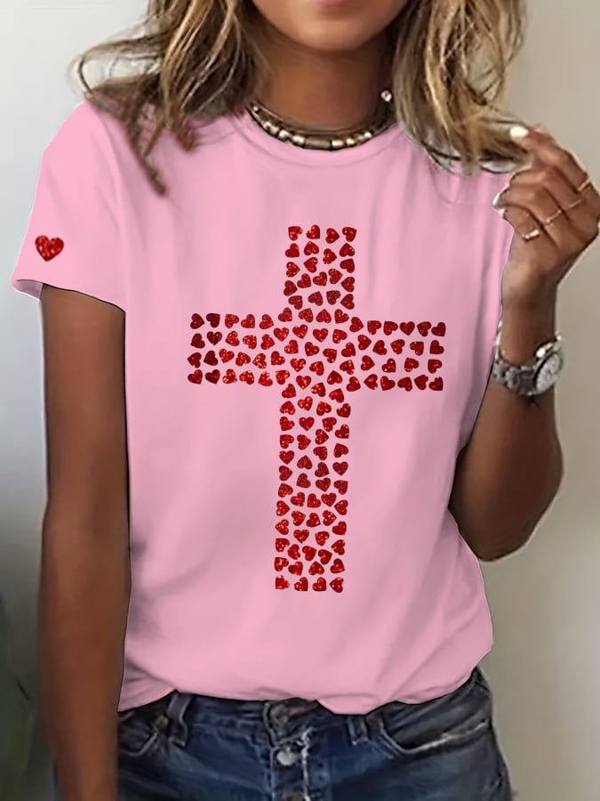 Women's Cross of hearts T-Shirt