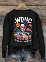 Women's Retro Funny Proud Member Of Club We Do Not Care Menopause Perimenopause Print Sweatshirt