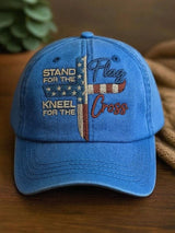 Unisex Stand For The Flag Kneel For The Cross Baseball Cap